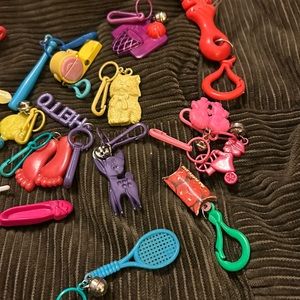 Vintage 80’s plastic charms. 19 in total. Variety.